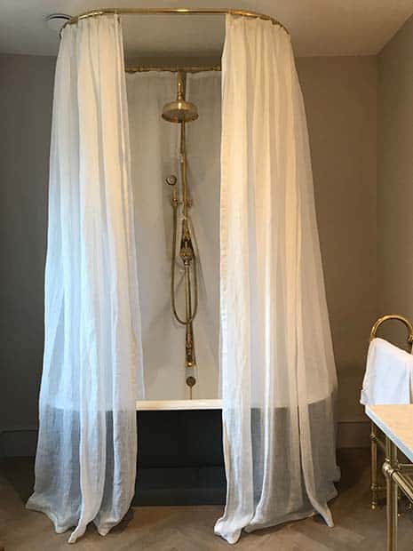 bespoke shower curtains for free standing bath