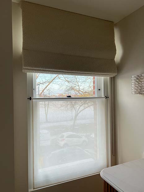 bruton blind in window for privacy