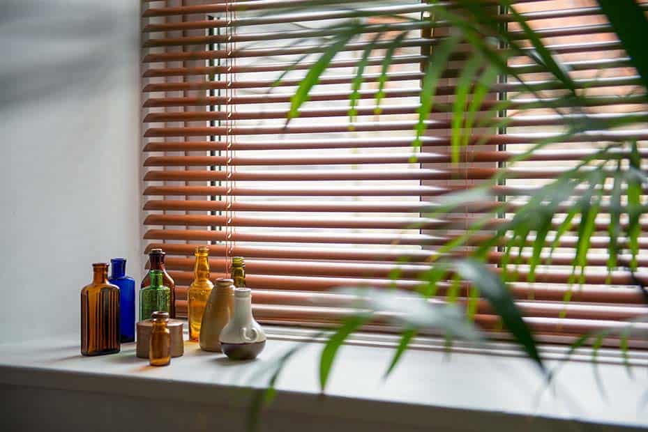 venetian blind in stairwell